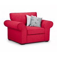 linden fabric armchair red