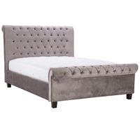 limelight orbit silver velvet upholstered bed frame double