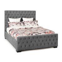Lillian Fabric Ottoman - Superking - Steel