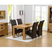 lisbon 150cm solid oak dining table with kentucky chairs