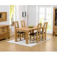 Lisbon 150cm Solid Oak Dining Table with Louis Chairs