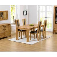 lisbon 150cm solid oak dining table with toronto chairs