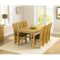 Lille 150cm Dining Table and Chairs with Interchangeable Black and Brown Seats