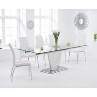 liberty 160cm extending glass dining table with calgary chairs