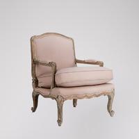 lille armchair in dusty pink