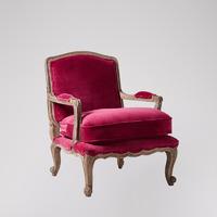 Lille armchair in raspberry pink