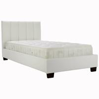 Limelight Pulsar White Faux Leather Bedstead Single