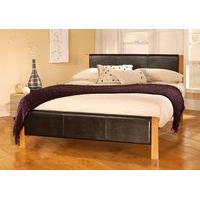 Limelight Mira Black Faux Leather Bed