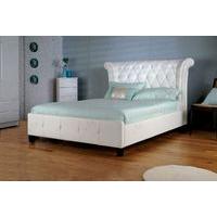 Limelight Epsilon White Faux Leather Bed