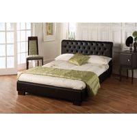 Limelight Aries Black Faux Leather Bed