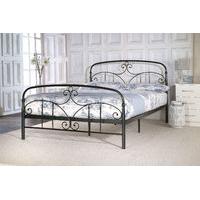 limelight musca black metal bed 4ft 6in double