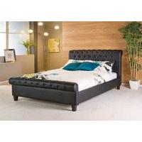 Limelight Phoenix Black Faux Leather Bed