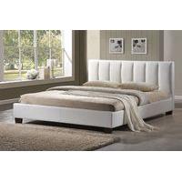 Limelight Pulsar White Faux Leather Bed