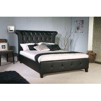 Limelight Epsilon Black Faux Leather Bed