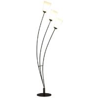 Lilly Floor Lamp Chrome body and White Glass Shade