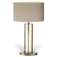 lisle tall cognac crystal antique brass table lamp