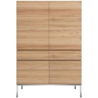 Ligna Oak 4 Door 2 Drawer Storage Cupboard