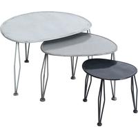 Light Grey, Grey and Black Shaped Tables with 3 Sections