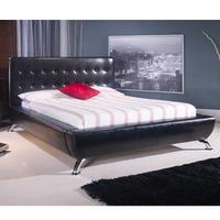 limelight beds comet 4ft 6 double leather bedstead