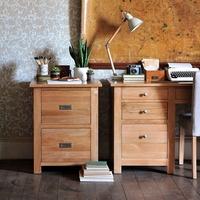 Light Oak 2 Drawer Filing Cabinet