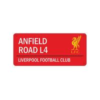 Liverpool FC \'Anfield Road\' Street Sign - Red