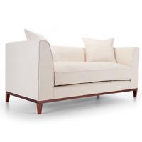 littie 3 seater fabric sofa cream