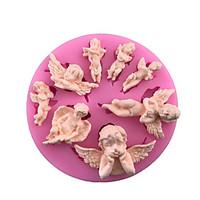 little angel pattern candy fondant cake molds for the kitchen baking m ...
