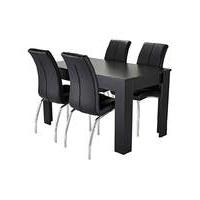 Linea Rectangular Table 4 Primo Chairs