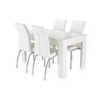 Linea Rectangular Table 4 Primo Chairs