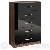 Linx 5 Drawer Chest Black