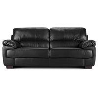 lisbon 3 seater sofa black