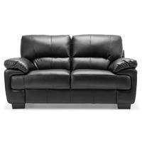 lisbon 2 seater sofa black