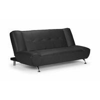 Lima Faux Leather Sofabed Black