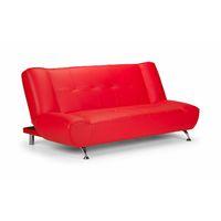 Lima Faux Leather Sofabed Red