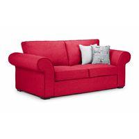 linden 2 seater fabric sofa red