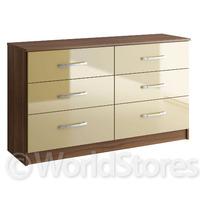 Linx 6 Drawer Chest Cream