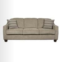 Lismore Fabric 3 Seater Sofa In Mink With Dark Feet