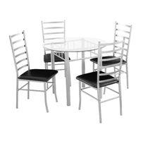Lincoln 4 Seater Dining Set Clear