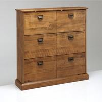 LINDLEY Solid Pine Shoe Cabinet