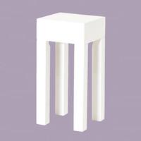 Linea Square Side Table In High Gloss White