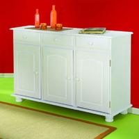 Livio 3 Door White Pine Sideboard