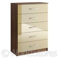 Linx 5 Drawer Chest Cream