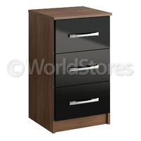 Linx 3 Drawer Bedside Black