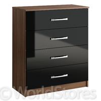 Linx 4 Drawer Chest Black