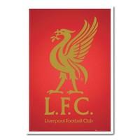 Liverpool FC Club Crest Poster White Framed - 96.5 x 66 cms (Approx 38 x 26 inches)