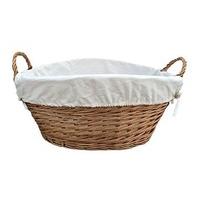 Light Steamed Laundry Baskets with White Lining