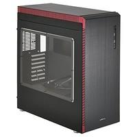 lian li pc j60wrx midi tower case blackred window