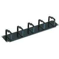 lindy 2u cable management panel with 5 vertical hoops black