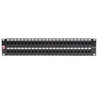 LINDY 19 Inch CAT5e 2U 48 Port RJ-45 Patch Panel Unshielded Black