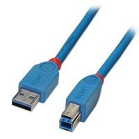 lindy 5m usb 30 cable pro type a male to b male blue